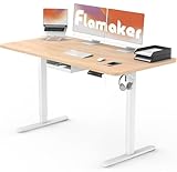 Flamaker Höhenverstellbarer Schreibtisch Ganze Tischplatte 120 x 60 cm Schreibtisch...