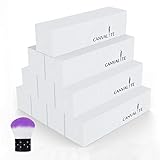 Canvalite 10 Stück Buffer für Nägel Weiß Buffer Schleifblöcke Buffer für Gelnägel Körnung...