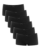 Libella® Panties Damen Boxershorts Unterhose Unterwäsche Set Baumwolle 6er Pack 3901 Schwarz M