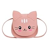 Amexo Kleine Mädchen Katze Umhängetasche, Süße Handtaschen kinder Prinzessin Mini Taschen mit...