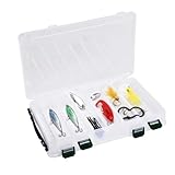 Angelköderbox - Zweiseitige Transparente Köderbox - Tragbare Angelzubehör Box - Für Süßwasser...