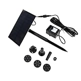 UKCOCO Solarbrunnenpumpe Solar Wasserbrunnen 1,5w Außen Gartenteich Schwimmender Solarbrunnen...