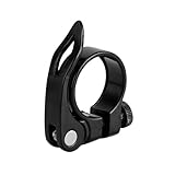 1 Stück Fahrrad Sattelklemme,31,8mm Schnellspanner Sattelstütze Sattel,Schwarz mit Schnellspanner...