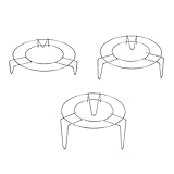 UTHCLO 3 Stück Dampfgar Edelstahl Hitzebeständiger Dampfeinsatz mit Abnehmbaren Beinen Küchenrost...