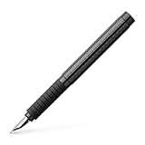 Faber-Castell 148820 - Füllfederhalter Basic Black Carbon, Feder M, Schwarz, 1 Stück