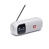 JBL Tuner 2 Radiorekorder - Weiß – Tragbarer Bluetooth Lautsprecher mit MP3, DAB+ und UKW Radio...