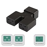 MOIDHSAG LightWeight IEC320 C20 Stecker auf 2 x C19 Buchse Y Split Adapter C20 auf C19 Netzadapter...