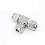 SynapSYA T-Stück Edelstahl 3 Weg Doppel Ferrule T Rohr Fitting Stecker T Rohr Stecker Armaturen T...