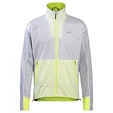 GORE WEAR Herren Laufjacke Drive, GORE-TEX INFINIUM, L, Weiß/Neon-Gelb