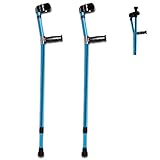 LCHJX Unterarmgehstütze, zusammenklappbar, ultraleicht, Aluminium, doppelt verstellbar, mit...