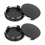 Radnabenkappen 4 Stück - 60mm Radnabendeckel für Auto, ABS Radnabenabdeckung, Schwarz, Hochwertige...