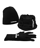Derbystar Unisex – Erwachsene Winter-Set v22, Schwarz, 8