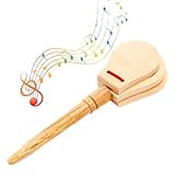 GXGM Kastagnetten,Kastagnetten mit Griff,Kastagnetten aus Holz,Musikalisches Schlaginstrument Mini...