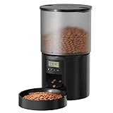 Futterautomat Katze: 4L Katzenfutter Automat mit Fütterungsprogramms Timer -10s-Ruf zum Essen -...