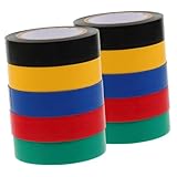 Mikikit 10 Rollen Wasserdichtes Isolierband Farbiges Elektro Klebeband für Innen Außen Hohe...