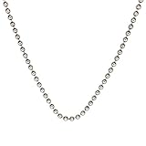 Reine Silberne Silberne Silberkette Halskette Frau S925 Feste Silberne Silber Runde Perlenkette...