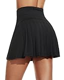 Damen Plissierte Tennisrock mit Hose Sommerrock Minirock Sportrock Golfrock Tennis Golf Rock Sport...