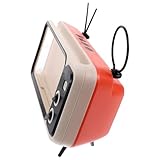 Holibanna Retro TV Handyhalter mit Kabellosem Lautsprecher Smartphone Ständer aus Kunststoff in...