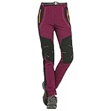 Darringls Damen Fleece Gefüttert Winterhose Outdoorhose Herbst Winter Warm Elastisch Wanderhose...