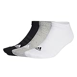 adidas Unisex Thin and Light Sportswear Low-Cut Socks 3 Pairs, Medium Grey Heather / White / Black,...
