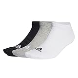 adidas Unisex Cushioned Sportswear 3 Pairs Sneaker-Socken, Medium Grey Heather/White/Black, L