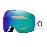 Oakley Flight Deck M Skibrille für Damen und Herren, Weiß Matt mit Argon Prizm + iWear Design...