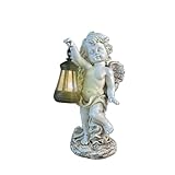 Vmxlso Engel für Grab Wetterfest, Solar Engel Figur, Grabengel Wetterfest mit Led Solarleuchten,...