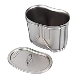 IHONYI Feldflaschenbecher Tragbar Camping Wasserflasche Rostfreier Stahl Draussen Feldflasche...