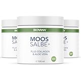 BIOVANA Moossalbe Plus – Moossalbe gegen Falten (1 Flasche je 100 ml) – Mooscreme fürs Gesicht...