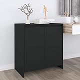 ZQQLVOO Wohnzimmerschränke Ordnerschrank Büro Schrank Sideboard Schwarz 70x41x75 cm Holzwerkstoff