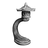 gartendekoparadies.de Japanische Rankei Steinlaterne, H. 65 cm, 26 kg, Grau, frostsicher aus...