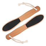 GALPADA 2 STÜCK Fußfeile mit Holzgriff Langlebiger Hornhautentferner Ergonomisch für Einfache...