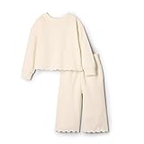 Amazon Essentials x Sofia Grainge Baby Mädchen Hose und Oberteil aus French Terry, Elfenbein, 3-6...