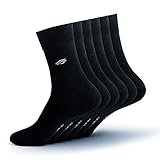 Geesy Bambus Socken Damen und Herren (43-46, Schwarz | 6er Pack)