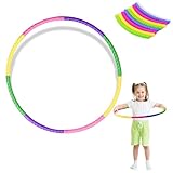 FENGCHUANG Hula Hoop Reifen Kinder, Kunststoff Abnehmbares Hullahub Reifen für Kinder mit 8 Teilen,...