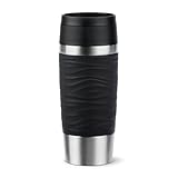 Emsa Travel Mug 360ml Wave Thermobecher, neuer Komfort-Schraubverschluss, Isolierbecher Edelstahl,...