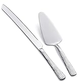 Seeshine Silbernes Kuchenschneider-Set, Edelstahl Tortenmesser und Tortenheber, einschließlich...