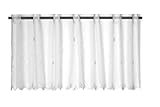 Elbersdrucke Bistrogardine Sun Valley 00 weiß transparent 48x138 cm Scheibengardine Kurzgardine...