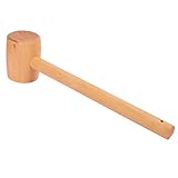 Holzhammer, Buchen-Rohlederhammer, Holzhammer mit Hoher Härte für Lederhandwerk