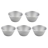 Form für Flan – 5 Stück Muffin- und Cupcake-Formen | stapelbare Karbonstahlform für Kuchen,...