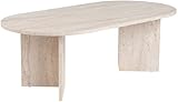 Hanah Home Elegant Coffee Table, Travertine Color, 119 x 39.8 x 60 cm | 100% Melamine Coated...