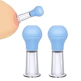 NURCIX 2 Stück Nippelsauger Brustwarzen Vergrößerung Brustwarzensauger Nippel Sucker Set...