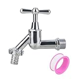 XCDMJ 1/2 Zoll Wasserhahn Garten Messing Kugelhahn Aussen Frostsicher Auslaufhahn mit 1...