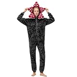 Unisex 3D Demogorgon Onesie Kostüm Jumpsuit Damen Kuschelig Einteiler Overall Lange Warm...