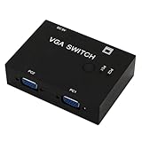 Hipzeepo 2 in 1 Out VGA Switch Video Converter 2 Port VGA Switcher für PC Monitor Projector Display...