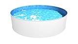 Steinbach Stahlwandpool New Splasher Secure – 011002 – Ø 350 x 90 m – Runder Pool in Weiß...