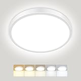 Peasur LED Deckenleuchte Flach,5Farben-3000/3500/4000/5000/6500K Deckenlampe,IP54 Wasserfest...