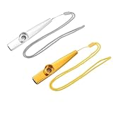 Metall 2 Stück Kazoo Instrumente Kasu Musikinstrumente Kazoos Kinder und 2 Lanyards für...