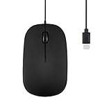 Perixx PERIMICE-201C USB-C kabelgebundene optische Maus mit 3 Tasten, Scrollrad, 800 DPI, Schwarz...