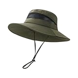 Sonnenhut Mit Nackenschutz Pebbuoy -Sonnenhut, breite Krempe, Fischerhut, verstellbar, Regenhut für...